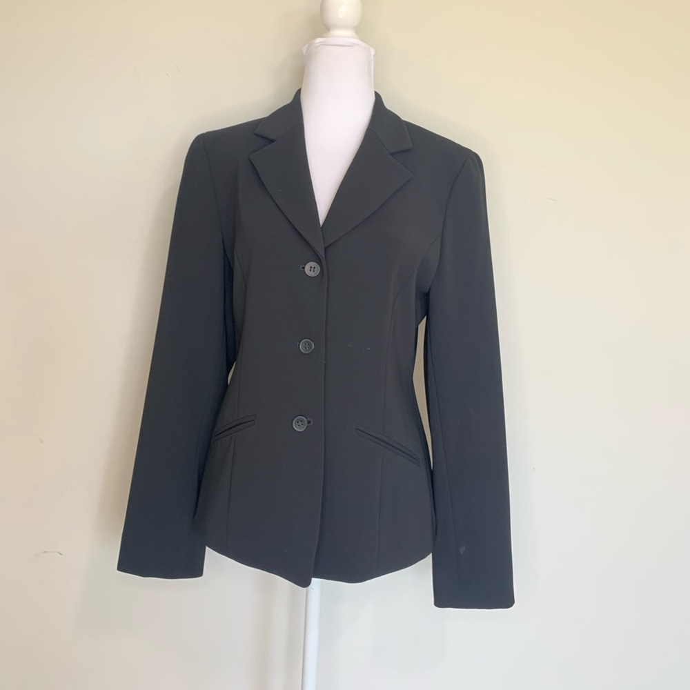 BN9 Jones New York‎ Black Blazer Single Breasted Closet Basic Staples Size 6